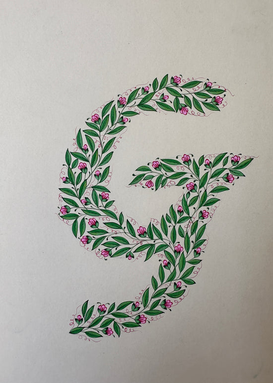 Floral initial Painting (3)