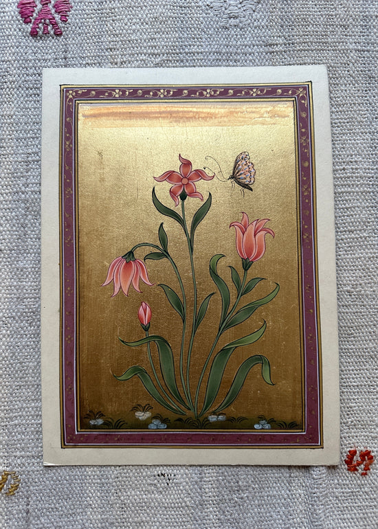 Gold Leaf Flower Painting (2)