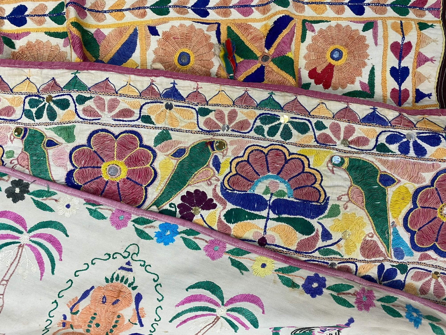 Antique multicoloured textile