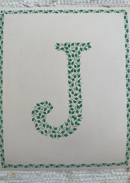 Green Leaf initial Painting