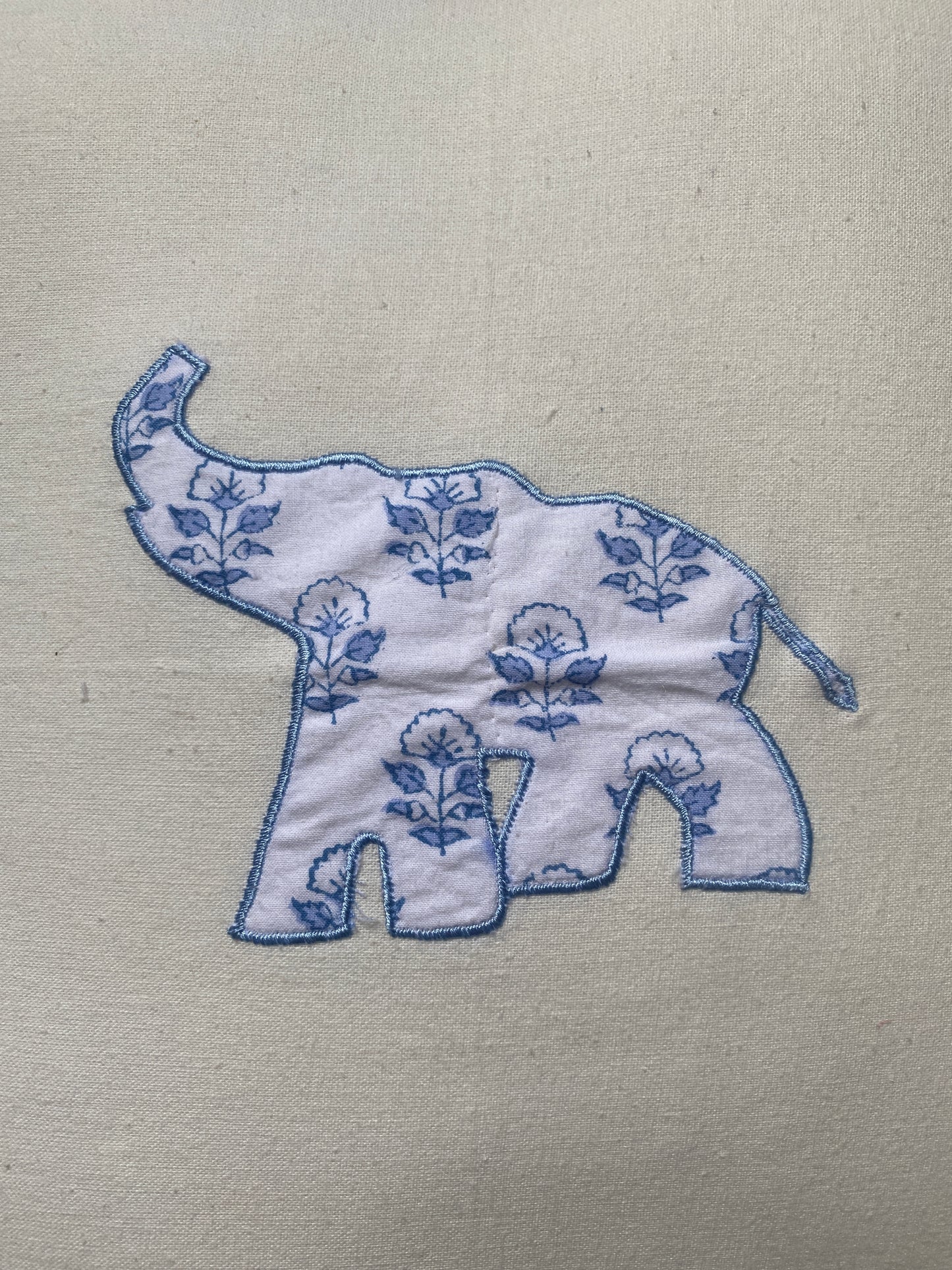 Blue Elephant Cushion