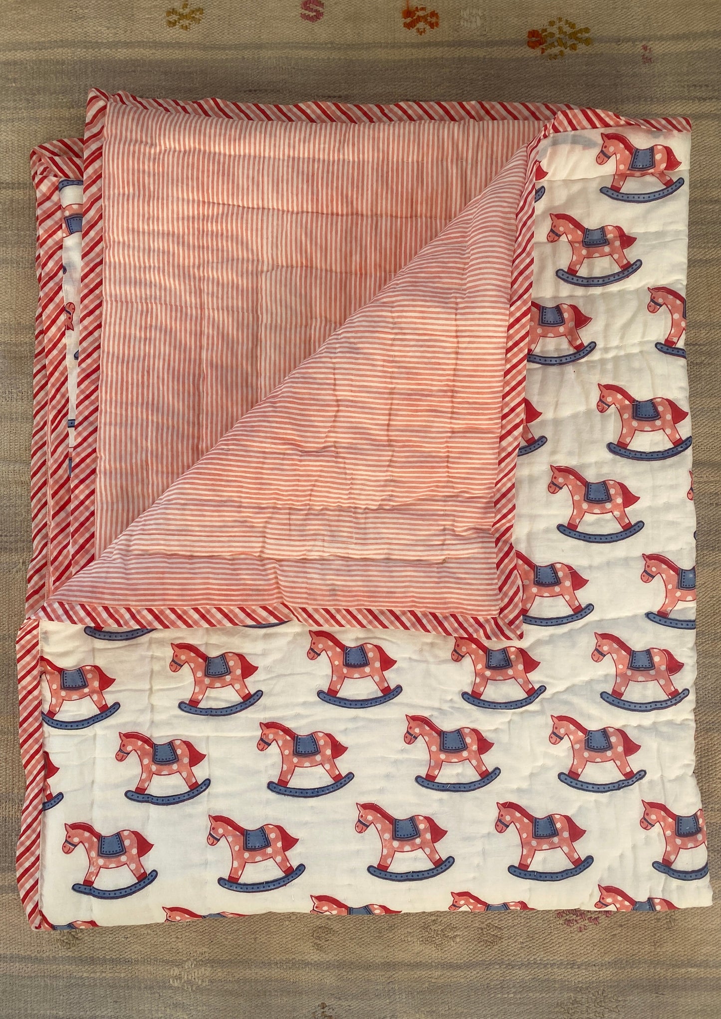 Rocking Horse Organic Cotton Single Bed Quilt