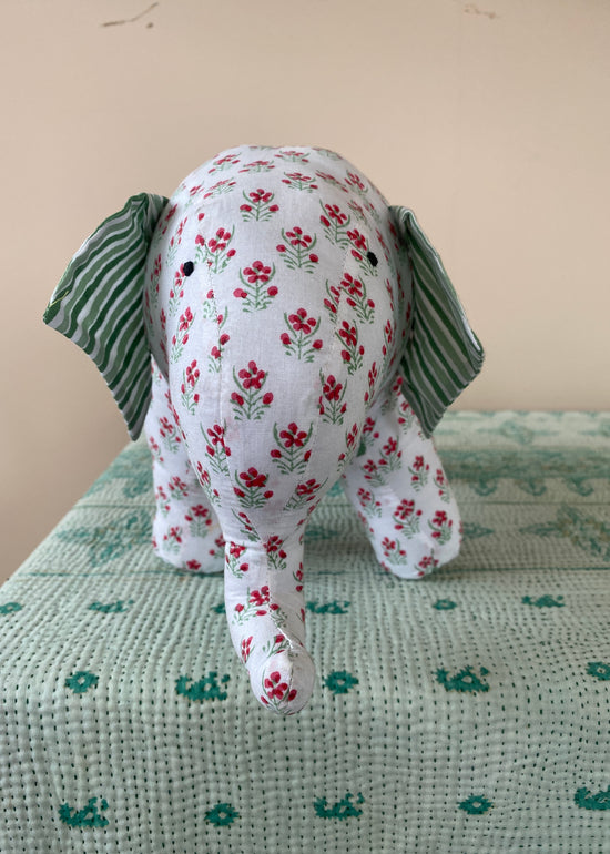 Flower Print Elephant Soft Toy