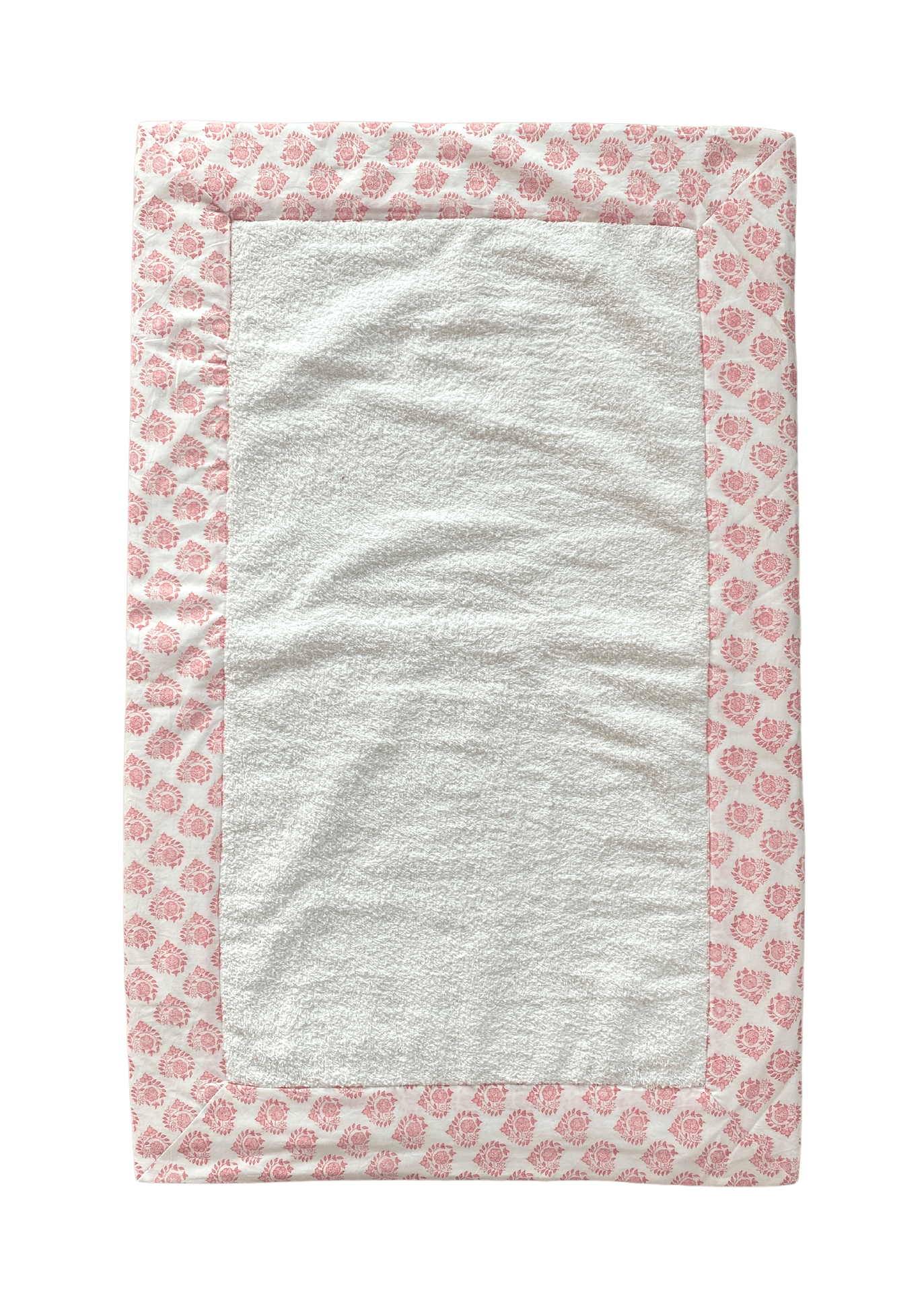Pink Organic Cotton Towel Changing Mat