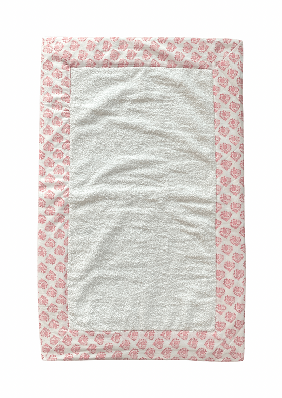 Pink Organic Cotton Towel Changing Mat