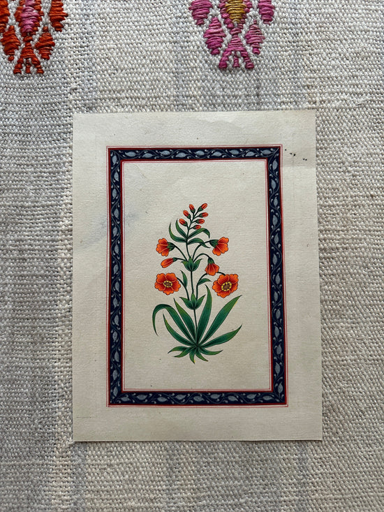 Flower Painting with Patterned Border (16)
