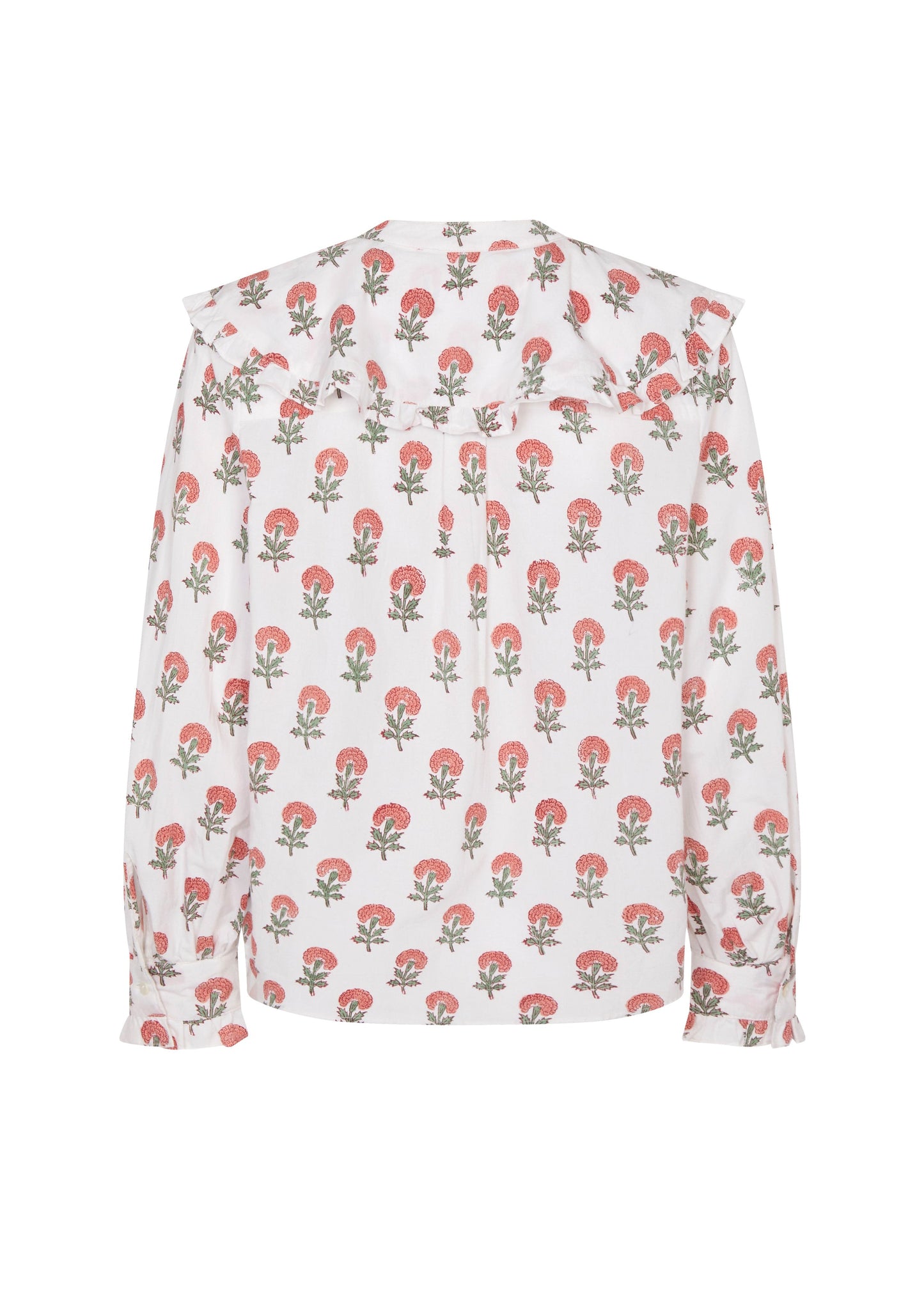 Alma Floral Block Print Shirt - Small In Stock