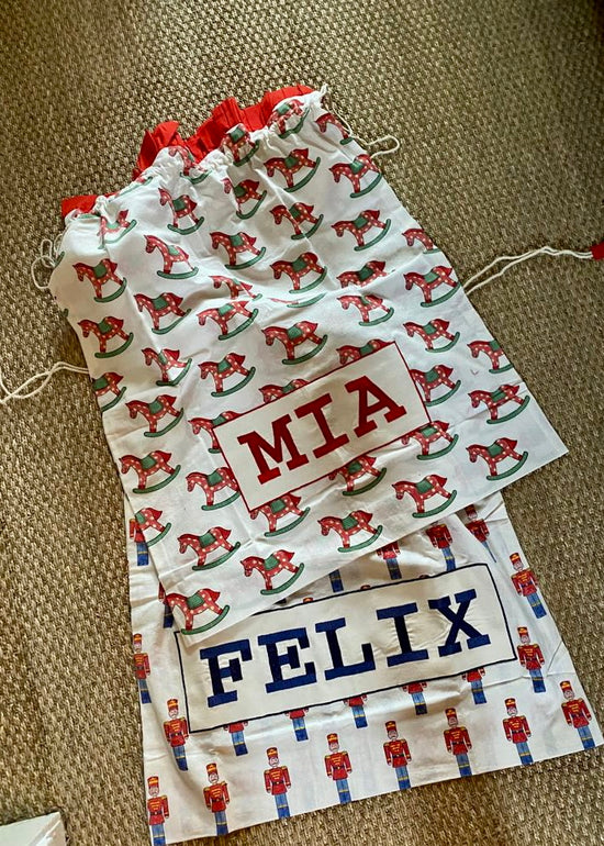 Personalised Red Toy Soldier Christmas Stocking
