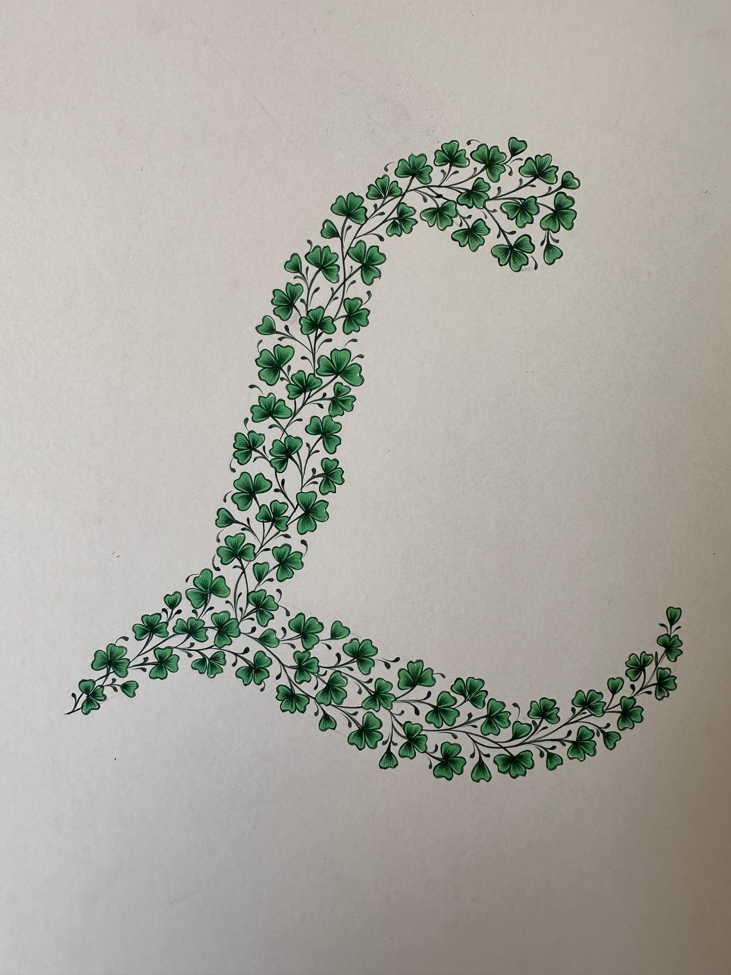 Clover initial Painting