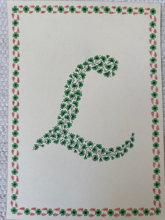 Clover initial Painting