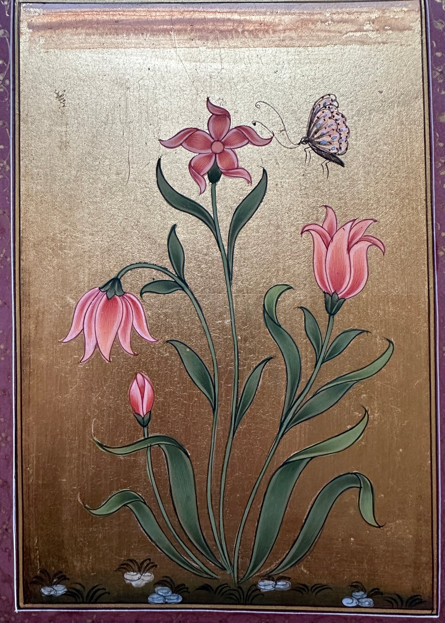 Load image into Gallery viewer, Gold Leaf Flower Painting (2)
