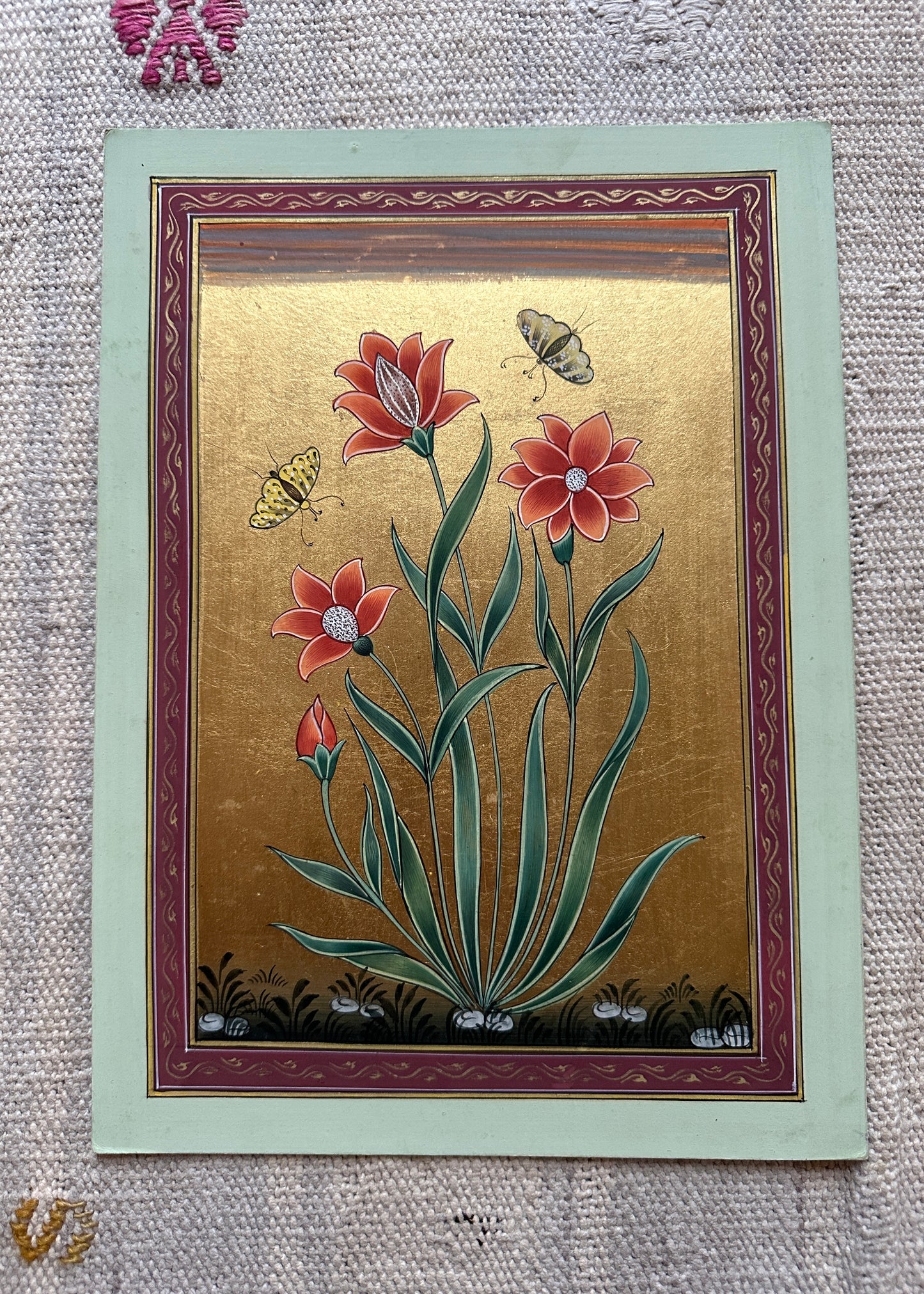 Gold Leaf Flower Painting (7)