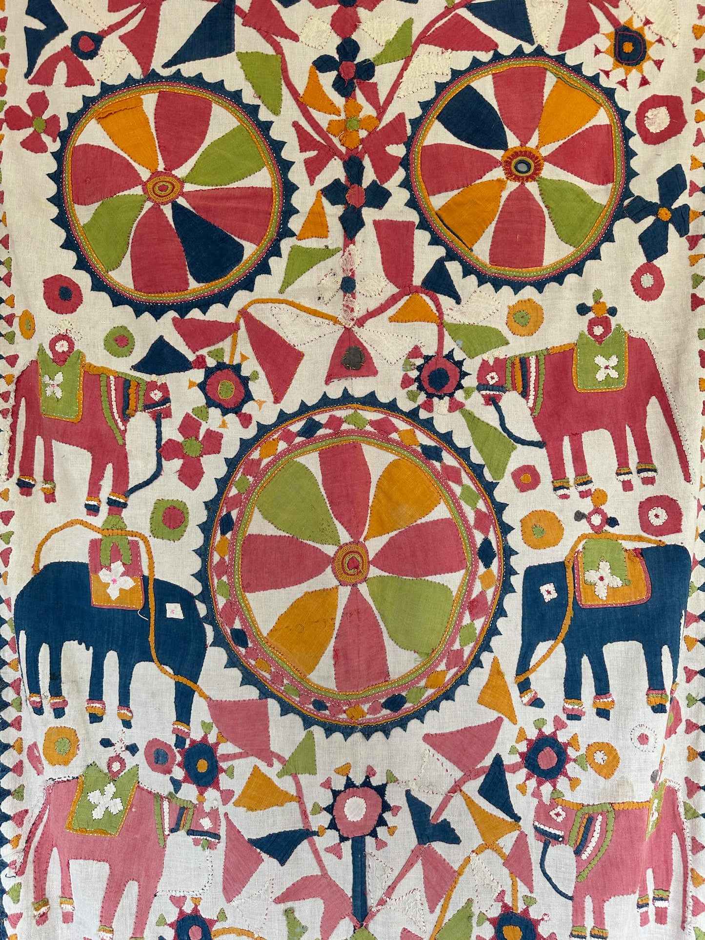 Antique multicoloured textile