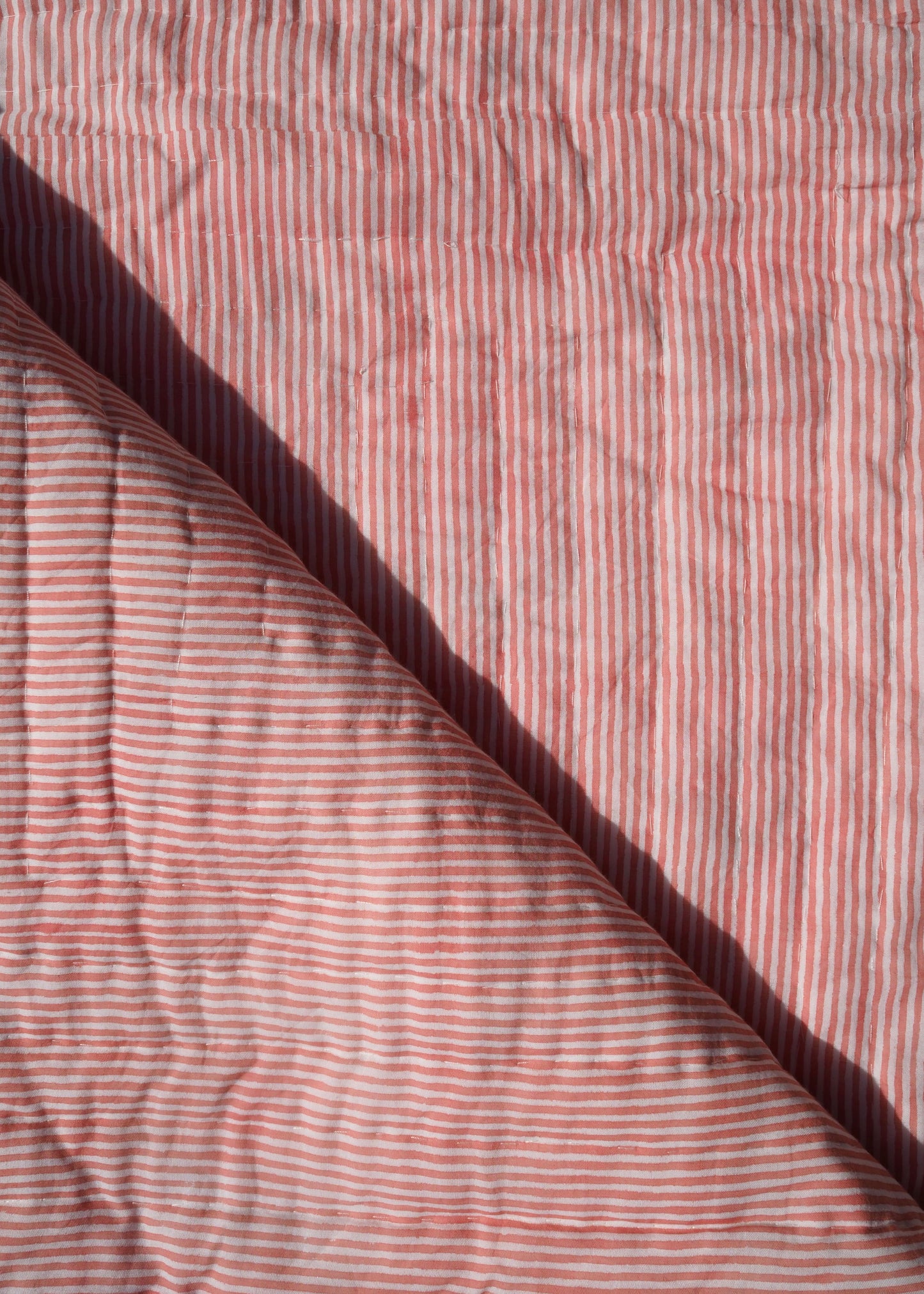 Pink Floral Summer Pique Bed Quilt