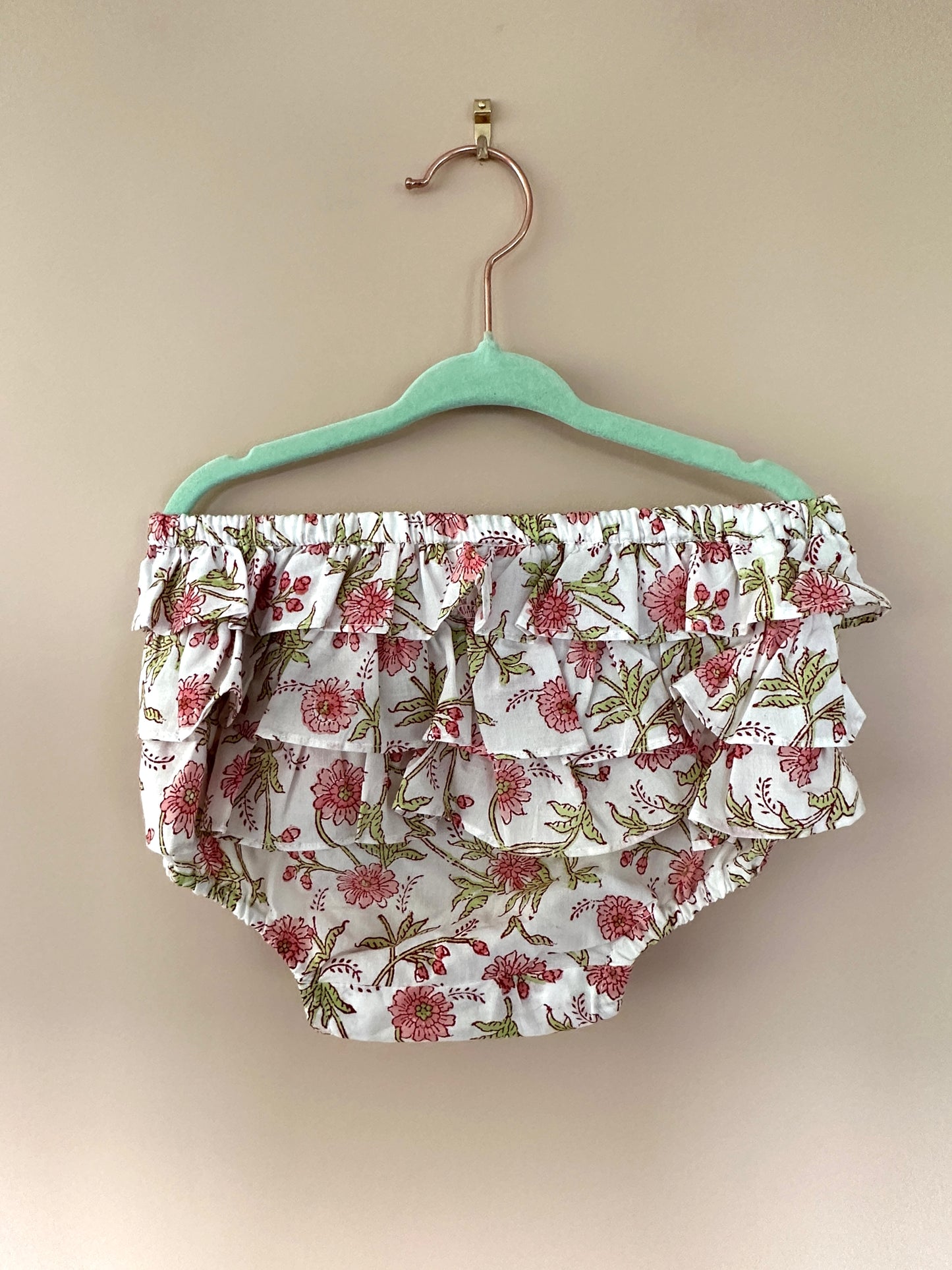 Pink Flower Top and Bloomers Set