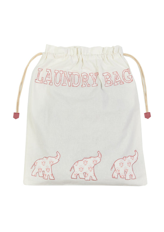 Pink Elephant Laundry Bag
