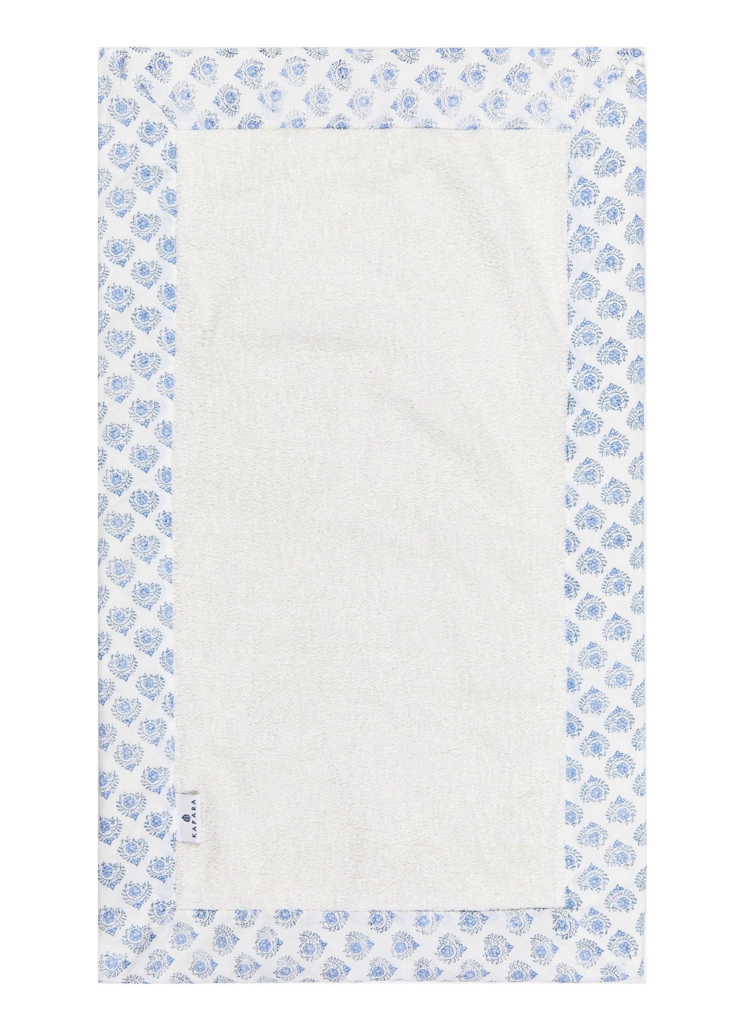 Blue Organic Cotton Towel Changing Mat