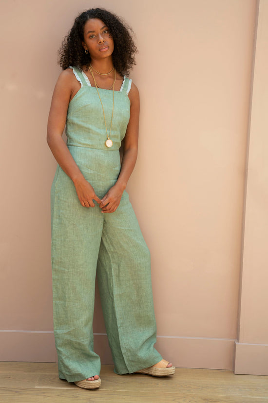 Load image into Gallery viewer, Green Sahana Jumpsuit
