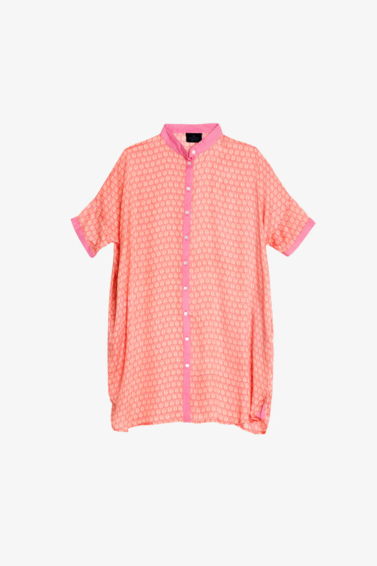 Pink Leaf Beach Shirt