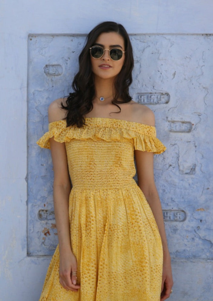 Load image into Gallery viewer, The Yellow Frida Dress
