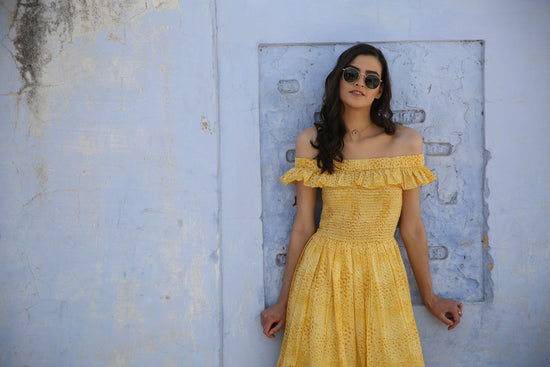 Load image into Gallery viewer, The Yellow Frida Dress
