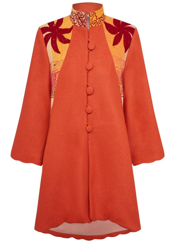 Orange Cape Coat