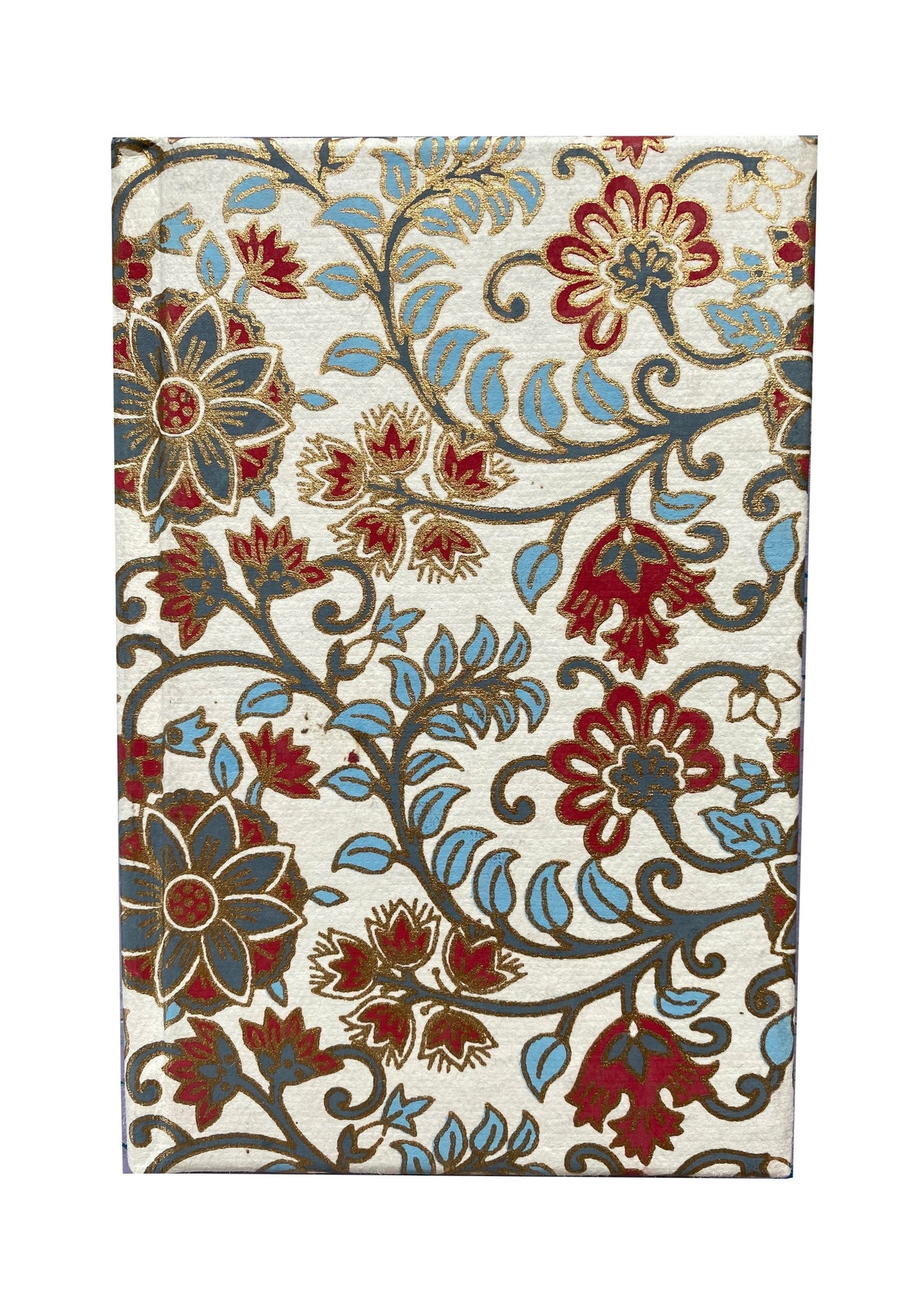 Red and Blue Floral Notebook