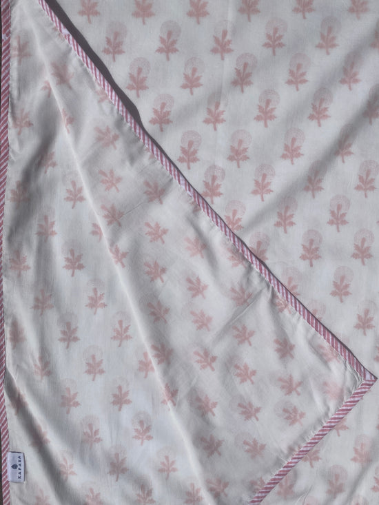 Load image into Gallery viewer, Large Pink Block Print Receiving Blanket / Sheet
