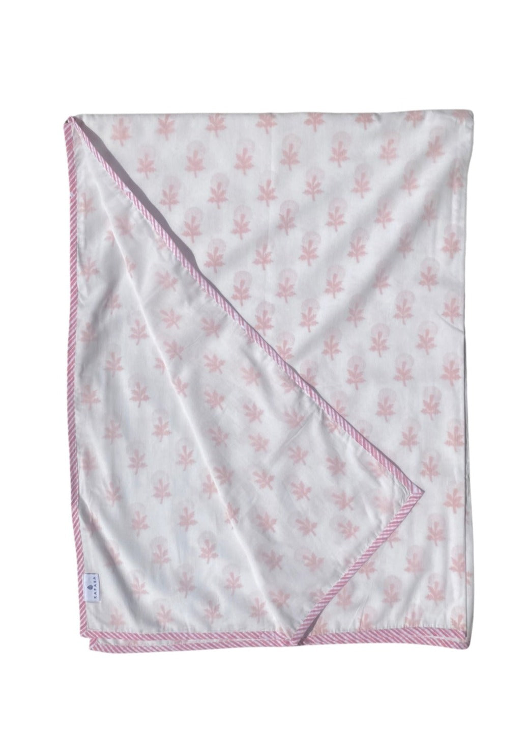 Load image into Gallery viewer, Large Pink Block Print Receiving Blanket / Sheet
