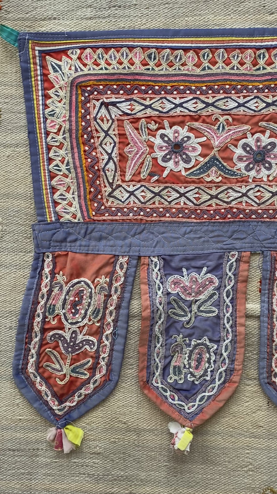 Load and play video in Gallery viewer, Vintage Textiles Wall Hanging (2)
