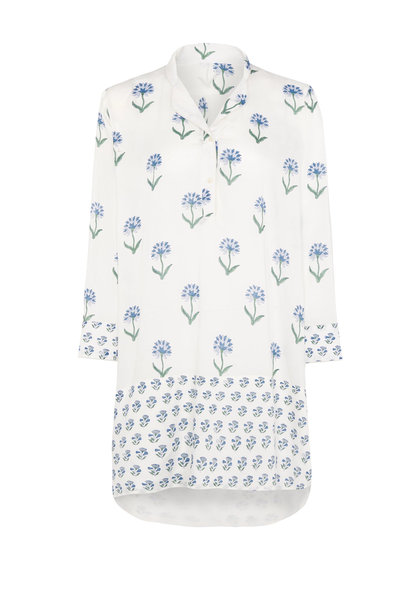 Load image into Gallery viewer, Nancy Night / Beach Shirt in Blue and Green
