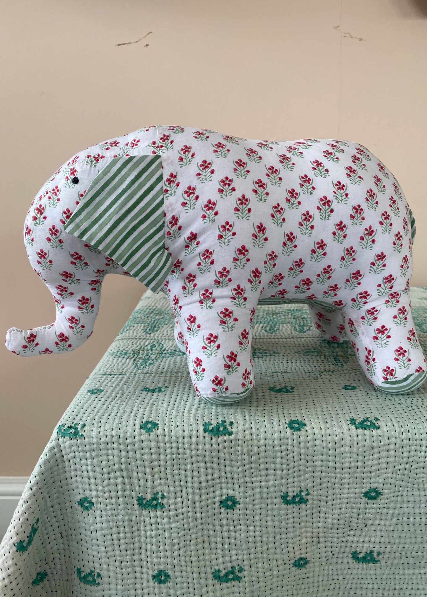 Load image into Gallery viewer, Flower Print Elephant Soft Toy
