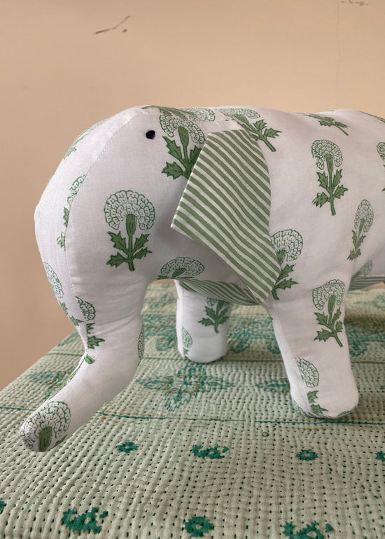 Load image into Gallery viewer, Green Elephant Soft Toy
