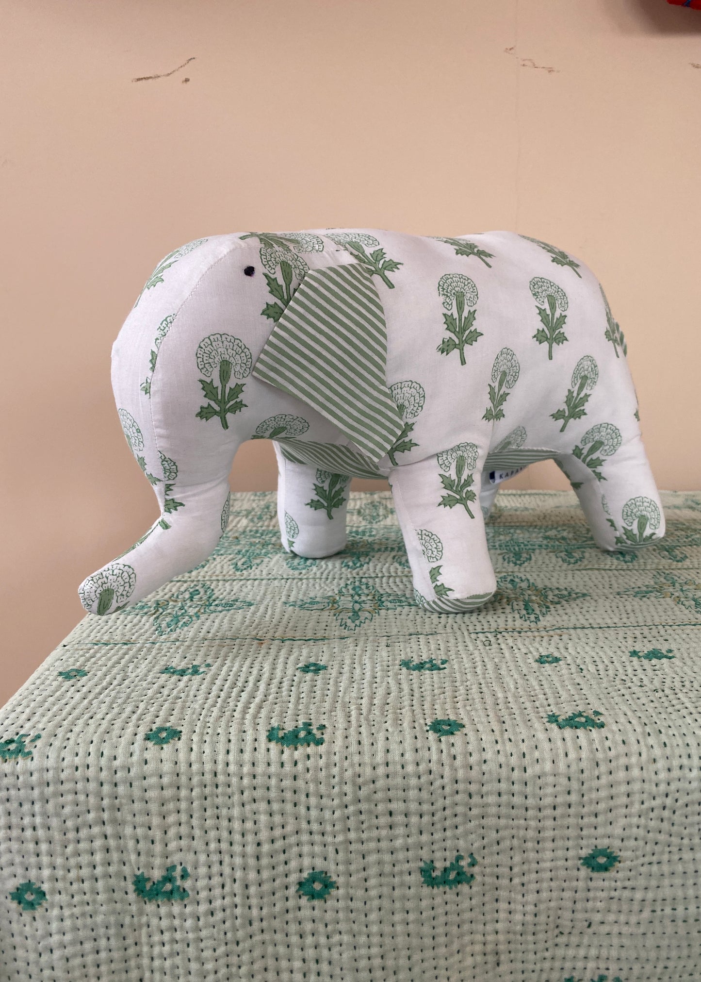 Load image into Gallery viewer, Green Elephant Soft Toy
