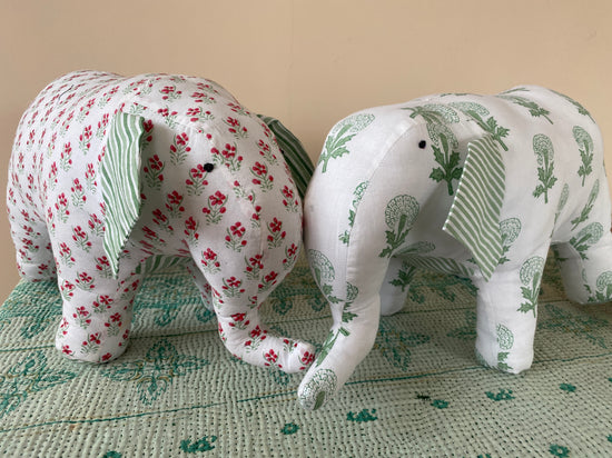 Load image into Gallery viewer, Flower Print Elephant Soft Toy
