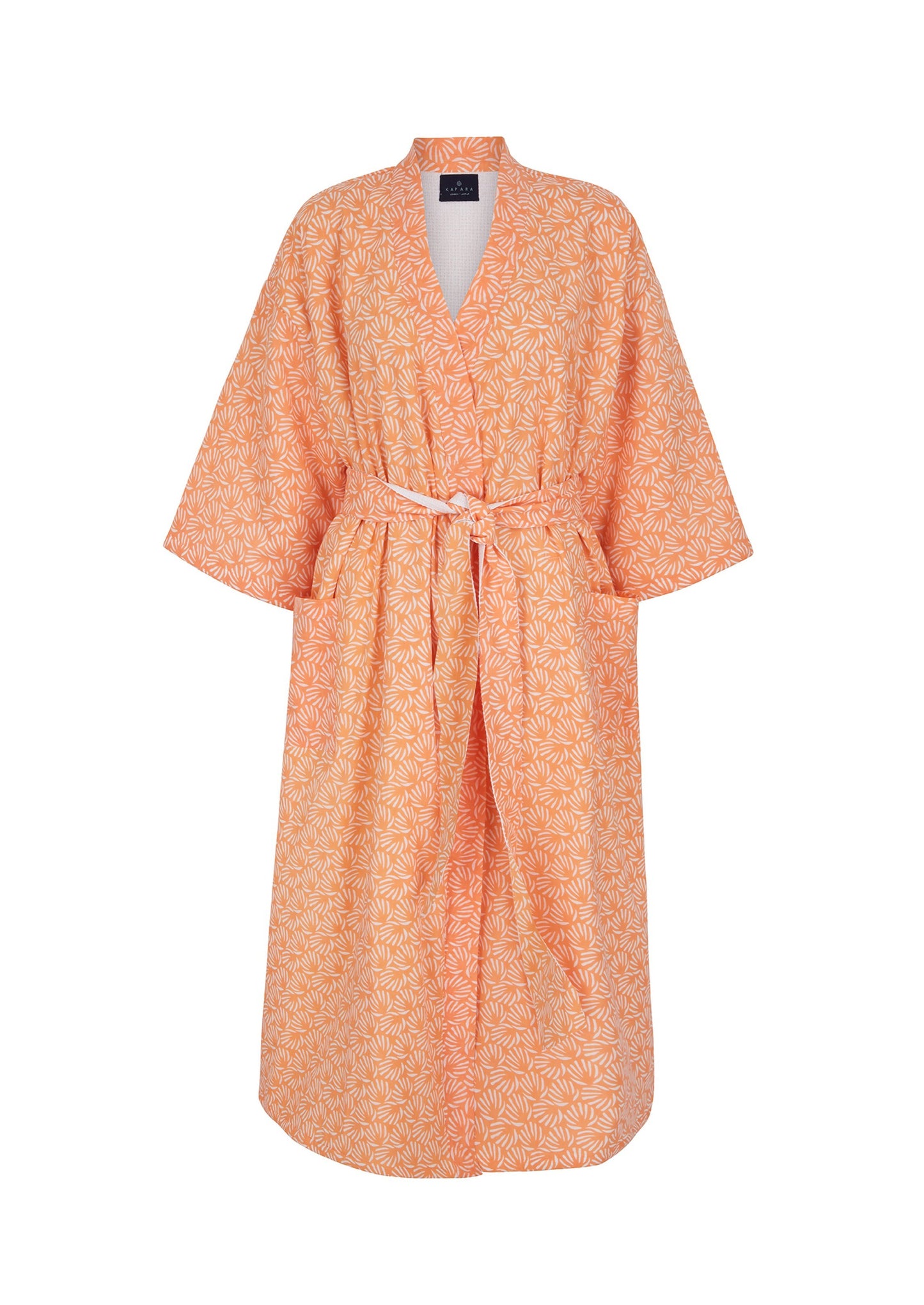 Organic Cotton Dressing Gown in Peach
