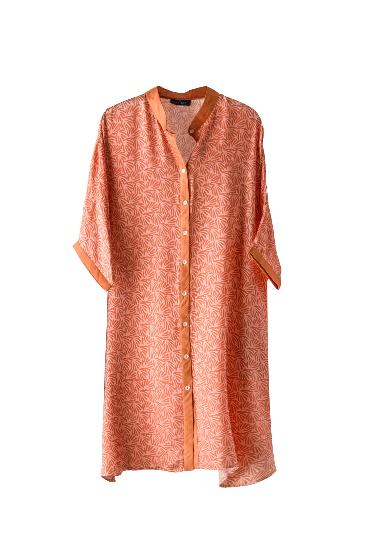 The Veeni Beach Shirt in Orange